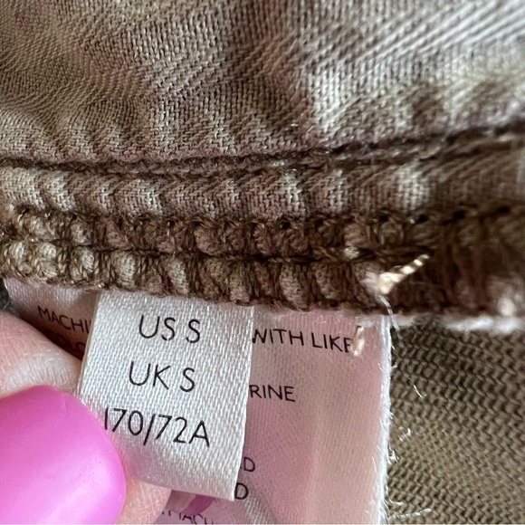 Free People We The Free See You Sometime Beige High Waist Cut Off Shorts, Small - Picture 8 of 9